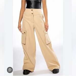 Akira MONEY LONG WIDE LEG CARGO PANTS